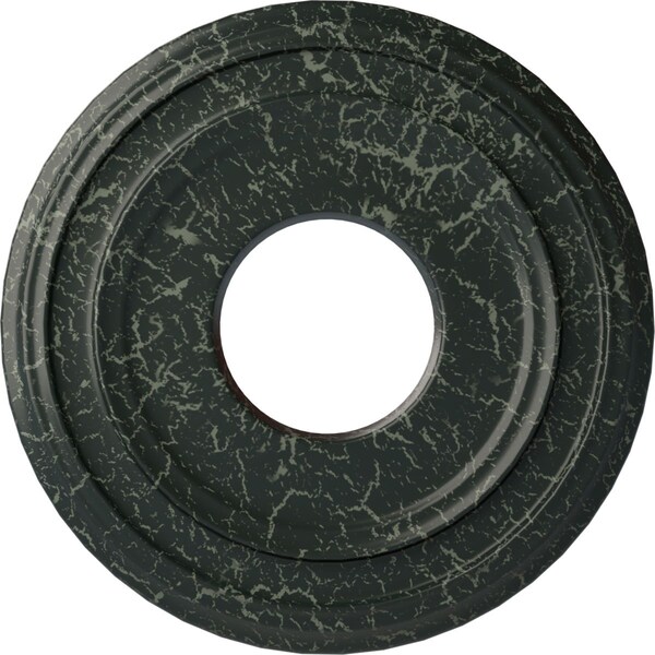 Ekena Millwork Classic Medallion (Canopies up to 7 1/4"), 12 3/8"OD x 4"ID x 1 1/8"P, Painted Turtle Crackle CM12CLPTC - main